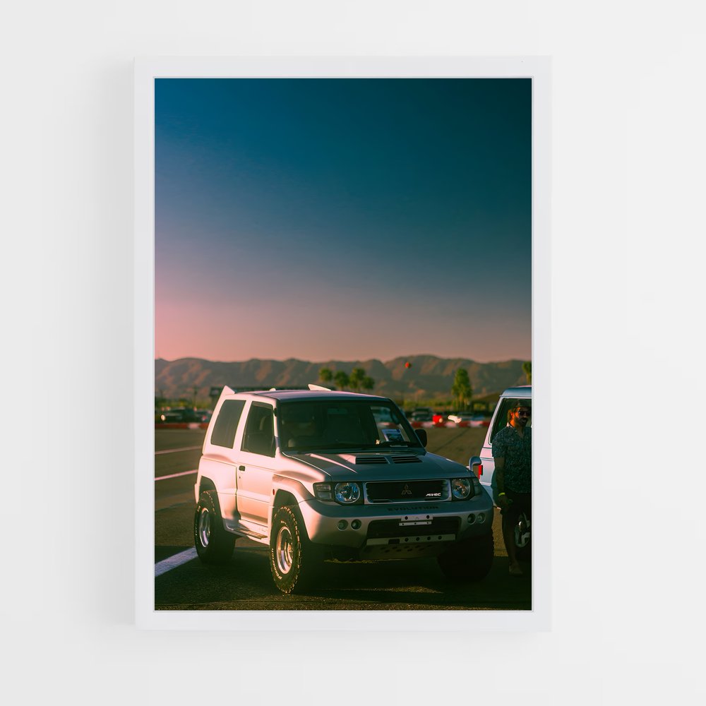 Poster Pajero évolution en mouvement – affiche Mitsubishi (vue 3)